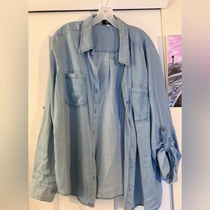 Kut from the Kloth Casual Button Down Shirt in Blue